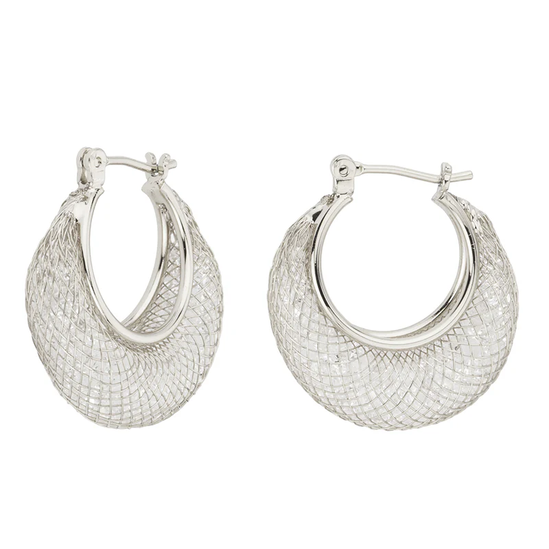 Orecchini donna Hoop Mesh Barbieri