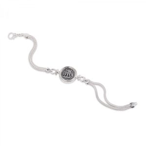 Bracciale donna argento con Moneta Gerardo Sacco