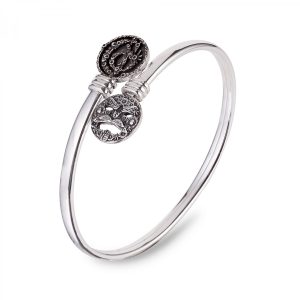 Bracciale donna argento rigido con maschera Gerardo Sacco