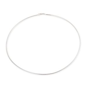 Collana donna girocollo argento a maglia tubolare Gerardo Sacco