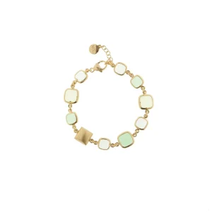 Bracciale Aquacaramelle con paste vitree verdi taglio antico Aquaforte